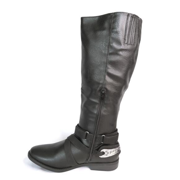 New RAMPAGE Women's Sz 9 Isadora Almond Toe Mid Calf Riding Boots - Picture 6 of 11